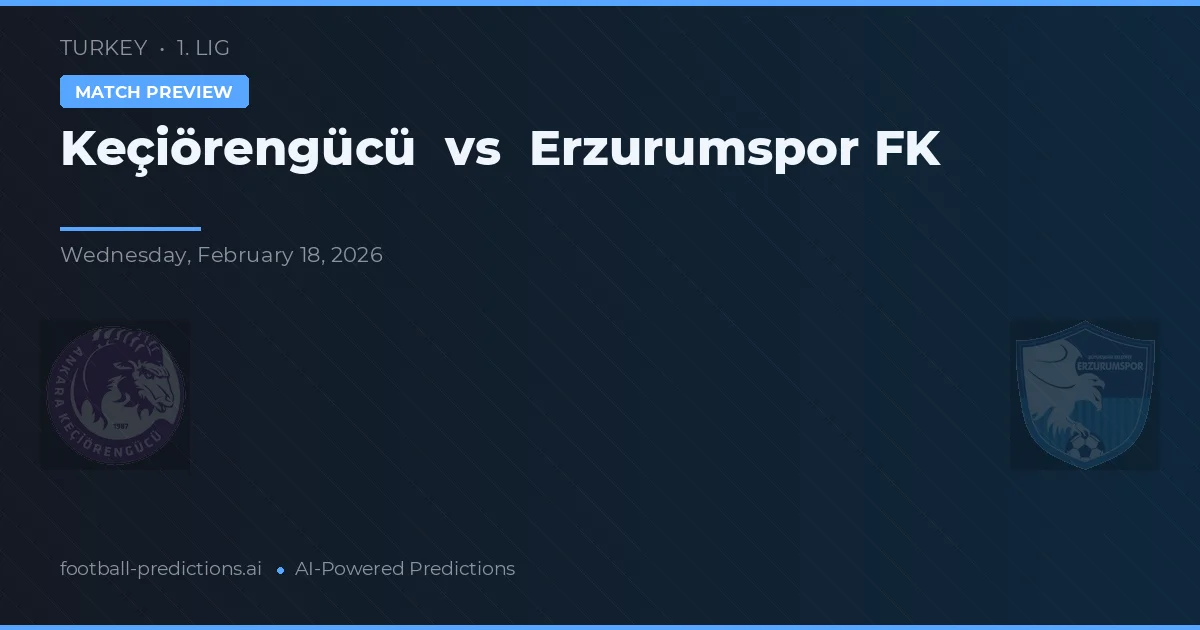 Keçiörengücü vs Erzurumspor FK — typy i zapowiedź meczu