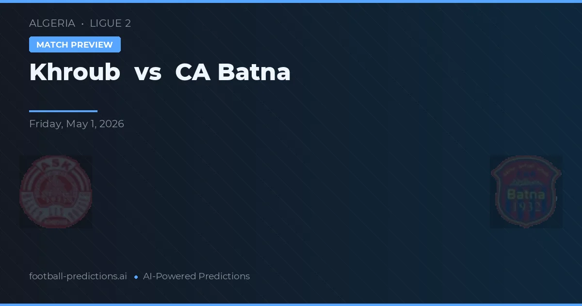 Khroub vs CA Batna — typy i zapowiedź meczu