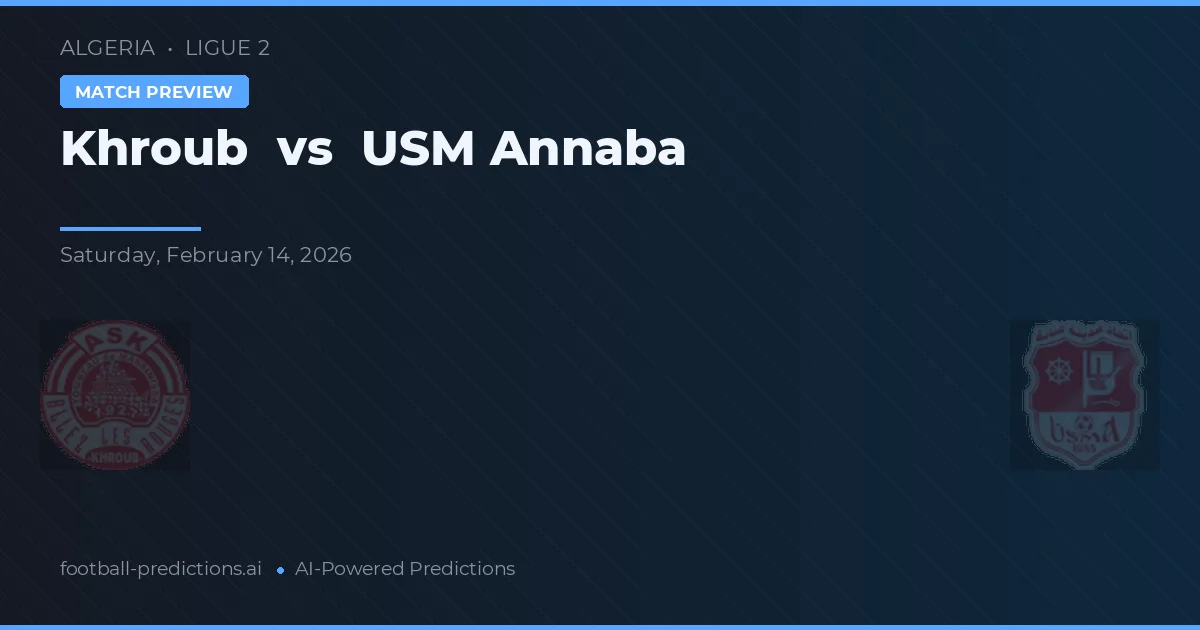 Khroub vs USM Annaba — typy i zapowiedź meczu