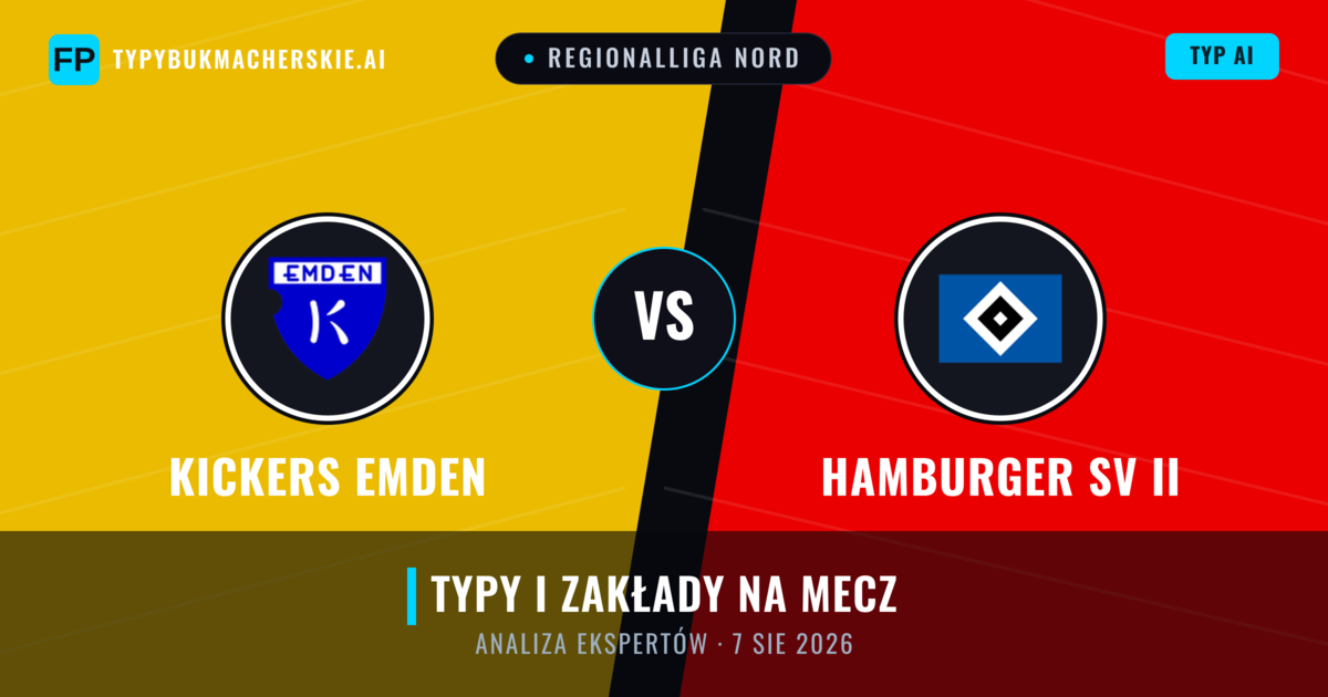 Kickers Emden vs Hamburger SV II — typy i zapowiedź meczu