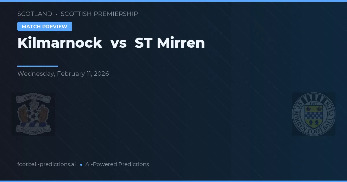 Kilmarnock vs ST Mirren — typy i zapowiedź meczu