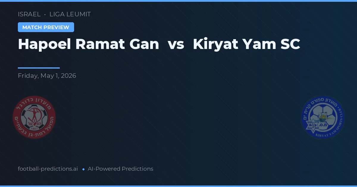 Kiryat Yam SC vs Hapoel Ramat Gan — typy i zapowiedź meczu