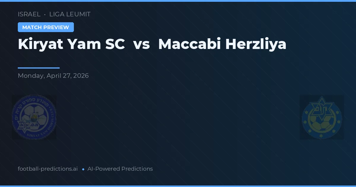 Maccabi Hajzelija vs Kiryat Yam SC — typy i zapowiedź meczu