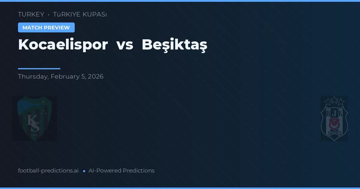 Kocaelispor vs Beşiktaş — typy i zapowiedź meczu