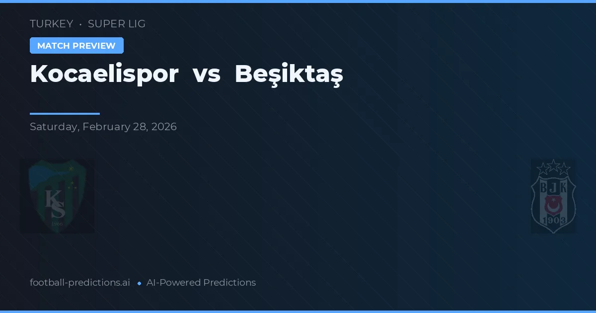 Kocaelispor vs Beşiktaş — typy i zapowiedź meczu
