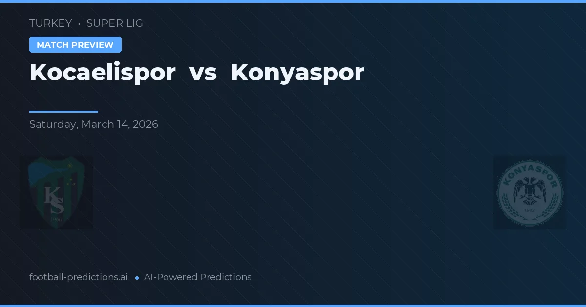 Kocaelispor vs Konyaspor — typy i zapowiedź meczu