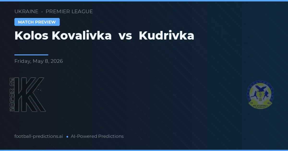 Kolos Kovalivka vs Kudrivka — typy i zapowiedź meczu