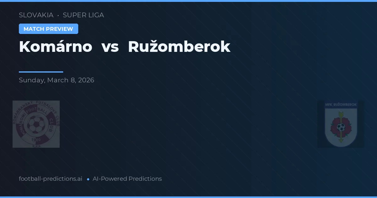Komárno vs Ružomberok — typy i zapowiedź meczu