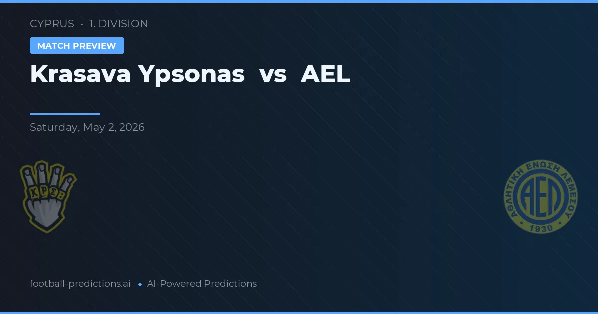 Krasava Ypsonas vs AEL Limassol — typy i zapowiedź meczu
