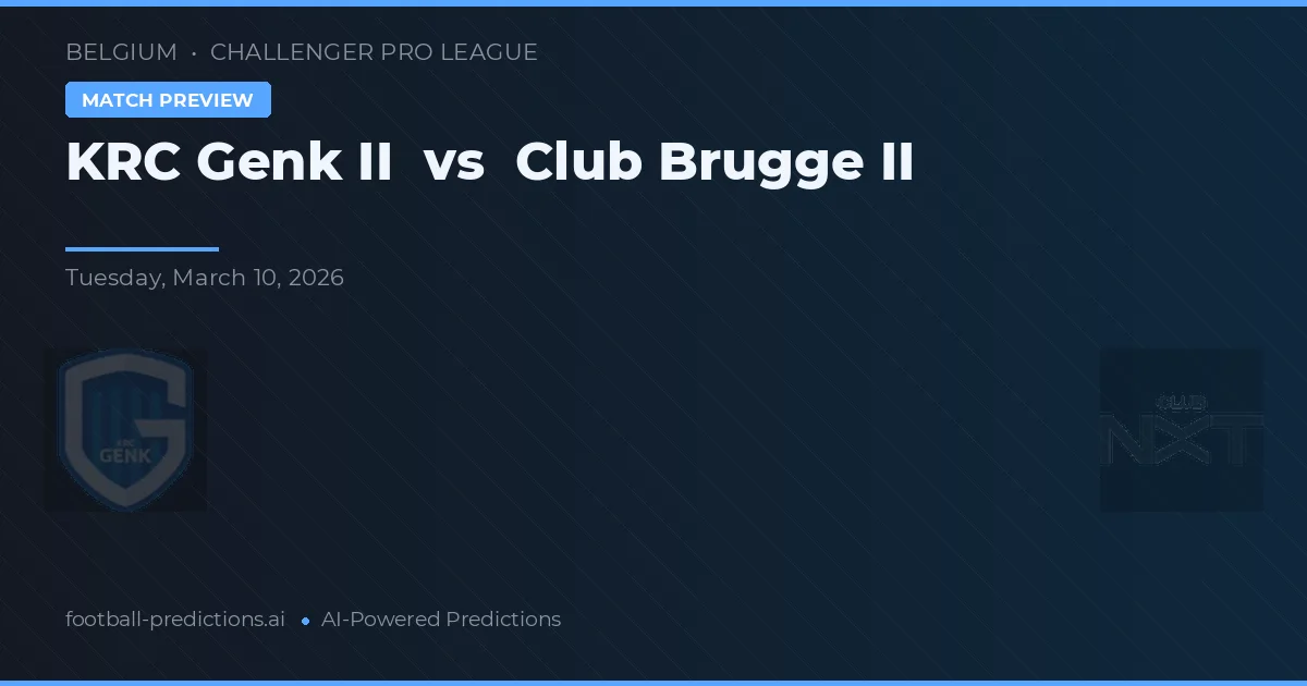 KRC Genk II vs Club Brugge II — typy i zapowiedź meczu