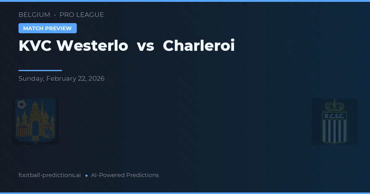 KVC Westerlo vs Charleroi — typy i zapowiedź meczu