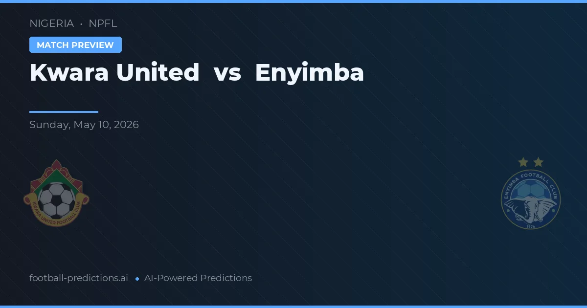 Kwara United vs Enyimba — typy i zapowiedź meczu