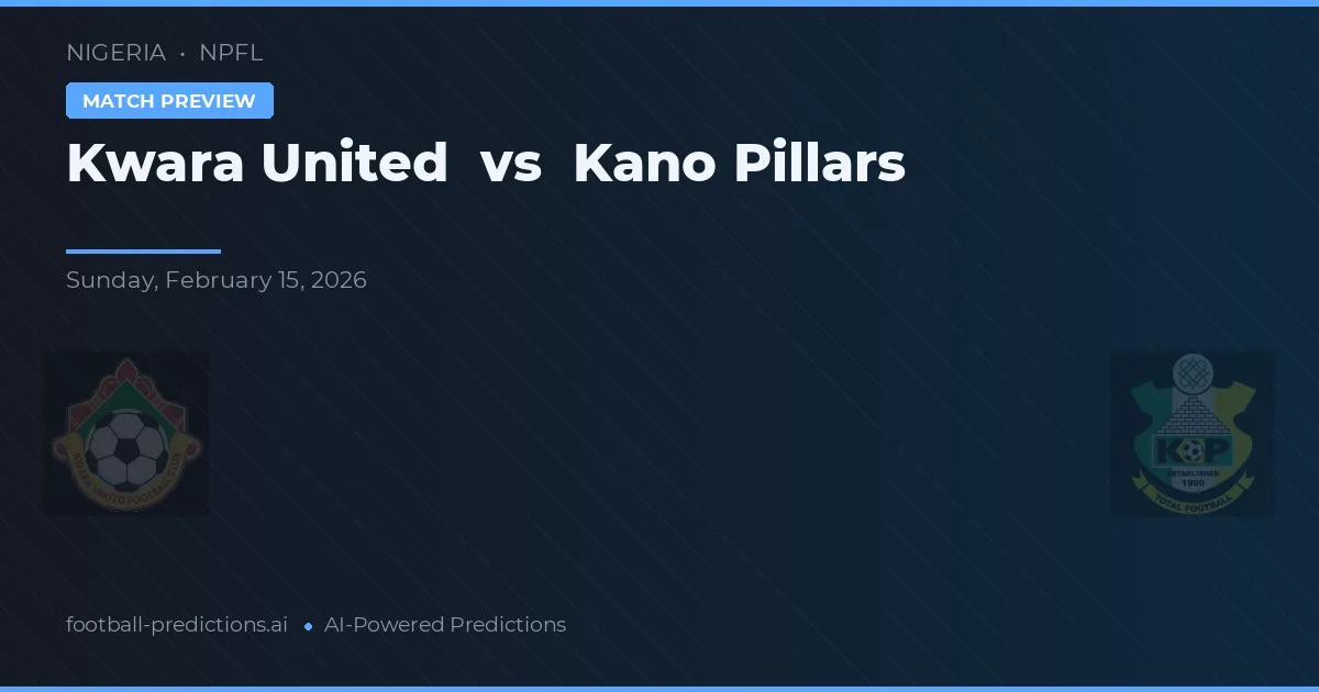 Kwara United vs Kano Pillars — typy i zapowiedź meczu