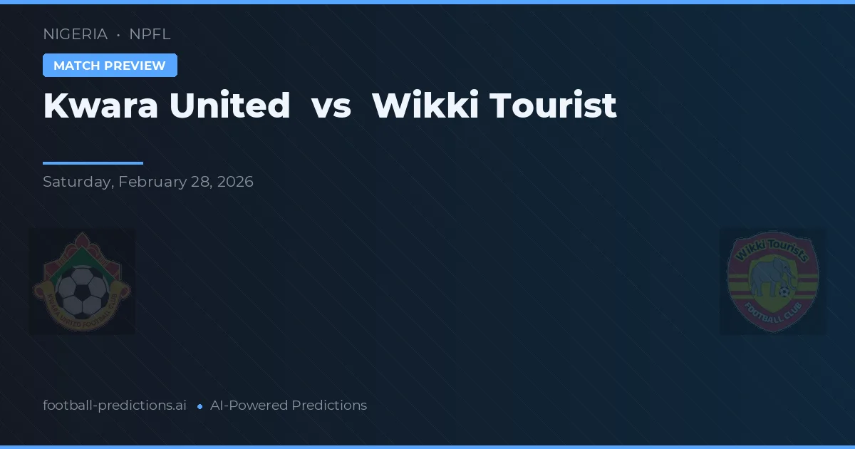 Kwara United vs Wikki Tourist — typy i zapowiedź meczu