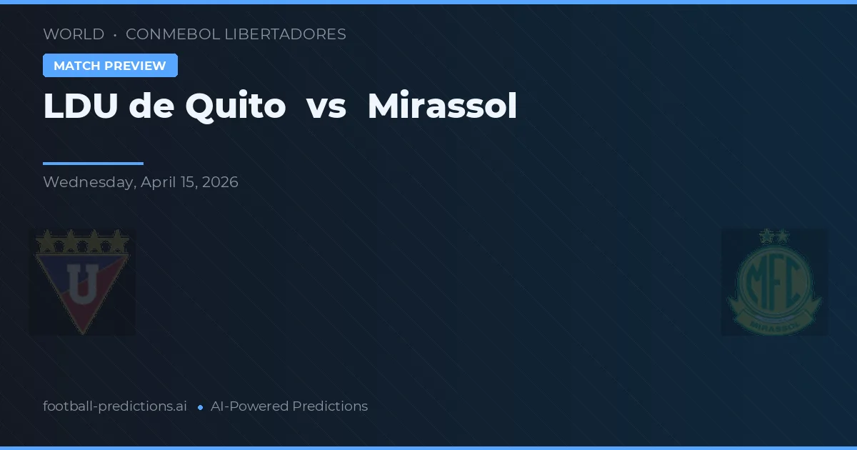 LDU de Quito vs Mirassol — typy i zapowiedź meczu