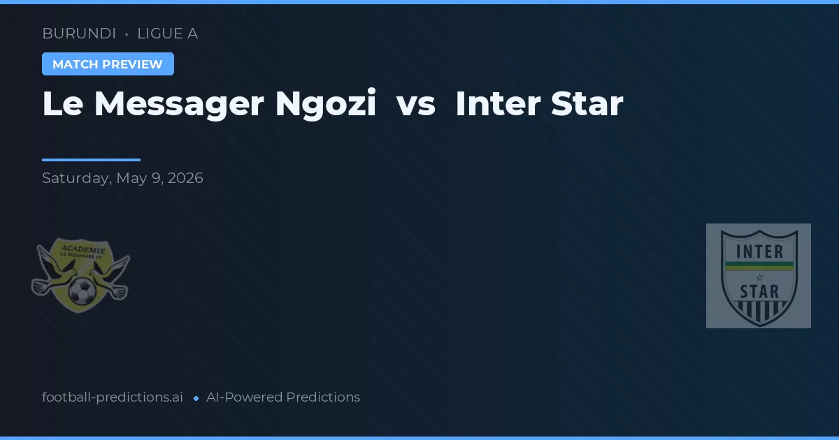 Le Messager Ngozi vs Inter Star — typy i zapowiedź meczu