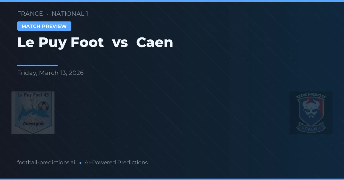 Le Puy Foot vs Caen — typy i zapowiedź meczu