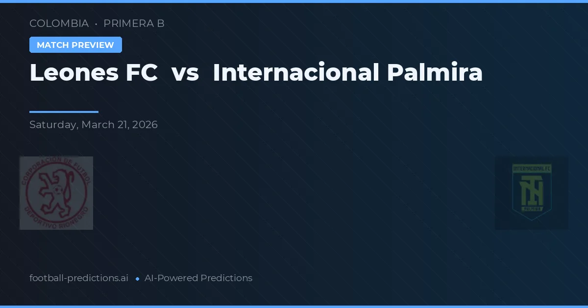 Leones FC vs Internacional Palmira — typy i zapowiedź meczu