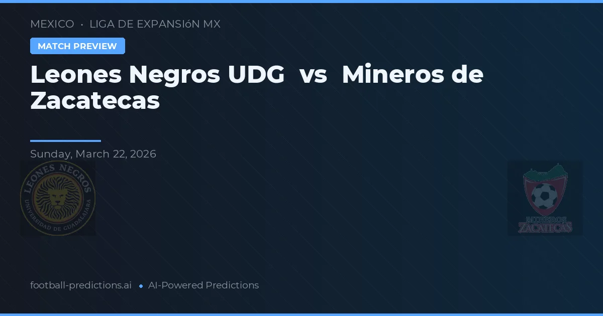 Leones Negros UDG vs Mineros de Zacatecas — typy i zapowiedź meczu