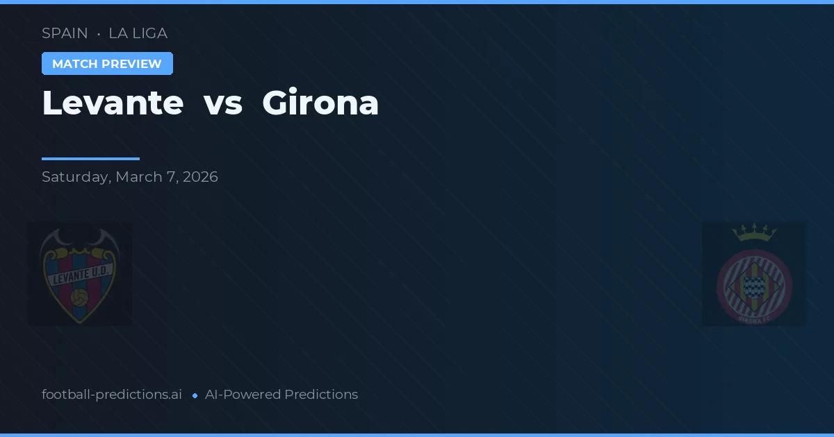 Levante vs Girona — typy i zapowiedź meczu