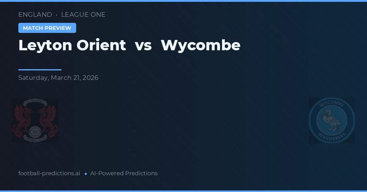 Leyton Orient vs Wycombe — typy i zapowiedź meczu