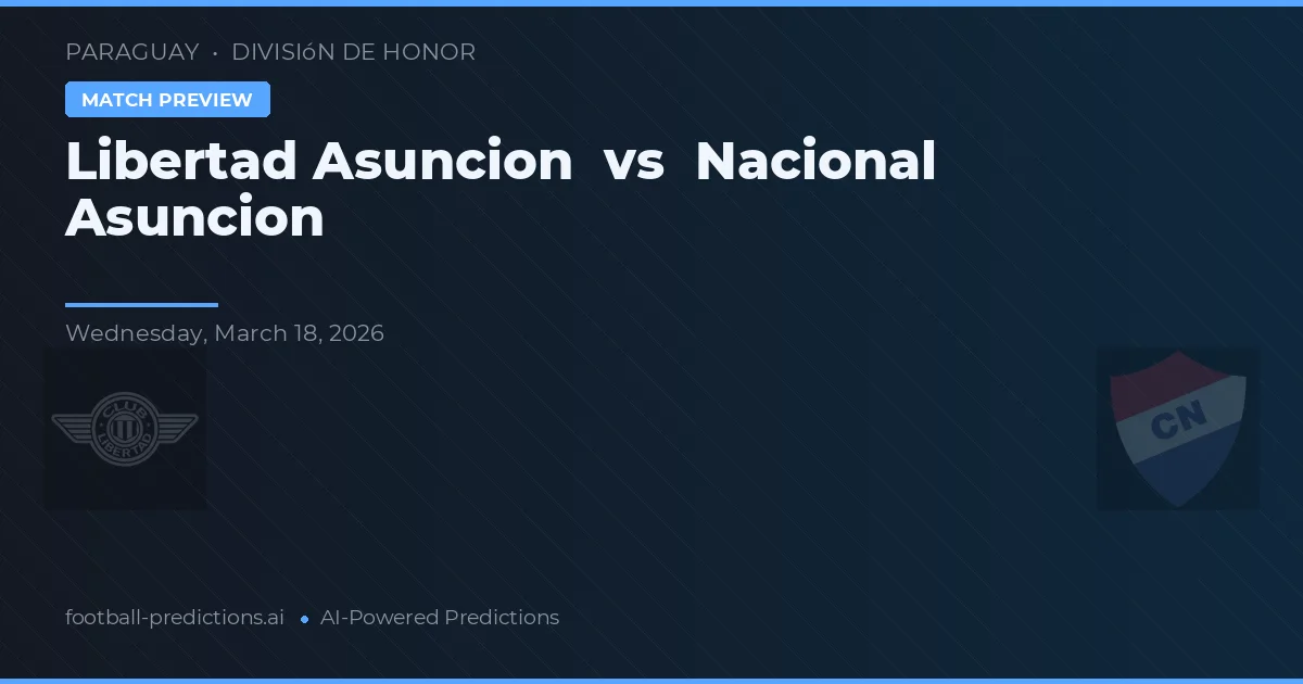 Libertad Asunción vs Nacional Asunción — typy i zapowiedź meczu