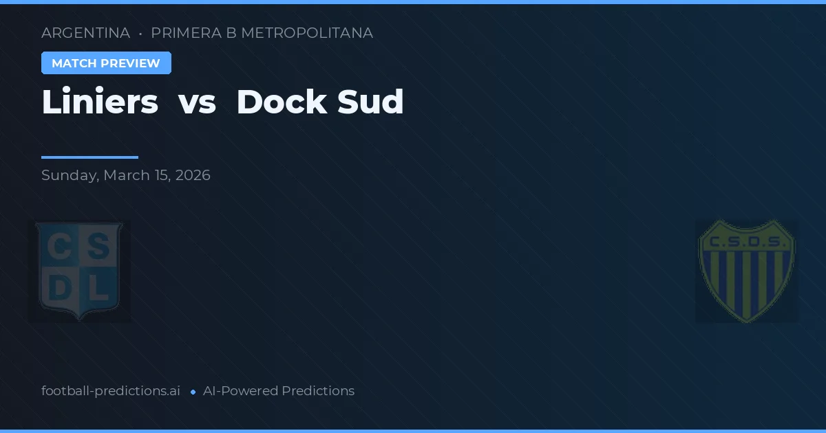 Liniers vs Dock Sud — typy i zapowiedź meczu