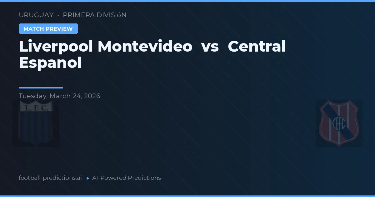 Liverpool Montevideo vs Central Español — typy i zapowiedź meczu