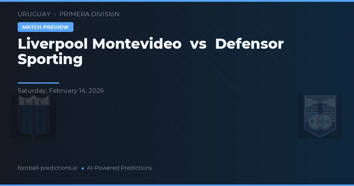 Liverpool Montevideo vs Defensor Sporting — typy i zapowiedź meczu