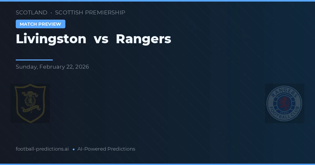 Livingston vs Rangers — typy i zapowiedź meczu