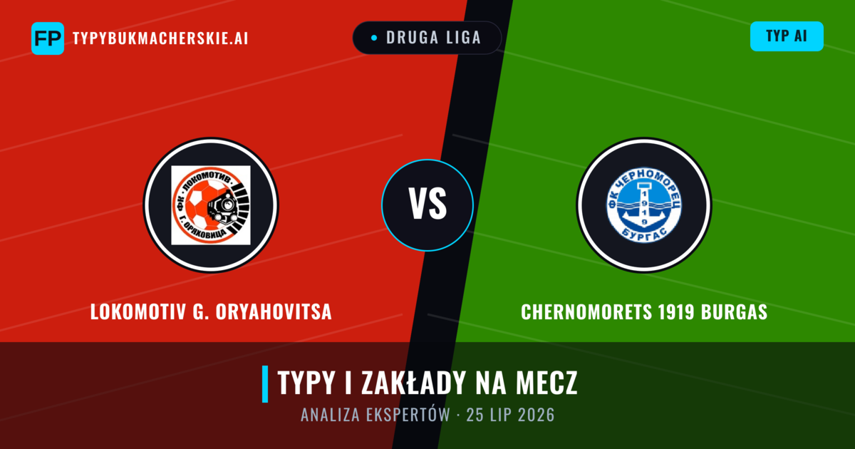 Lokomotiv G. Oryahovitsa vs Chernomorets 1919 Burgas — typy i zapowiedź meczu