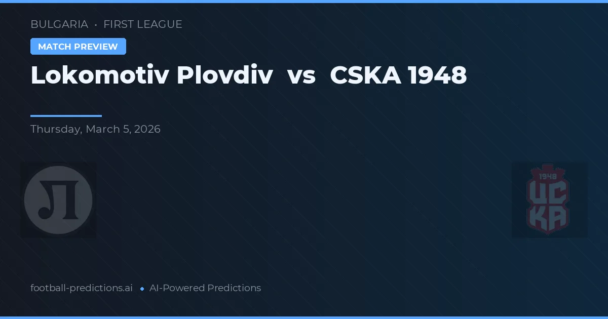 Lokomotiv Płowdiw vs CSKA 1948 — typy i zapowiedź meczu
