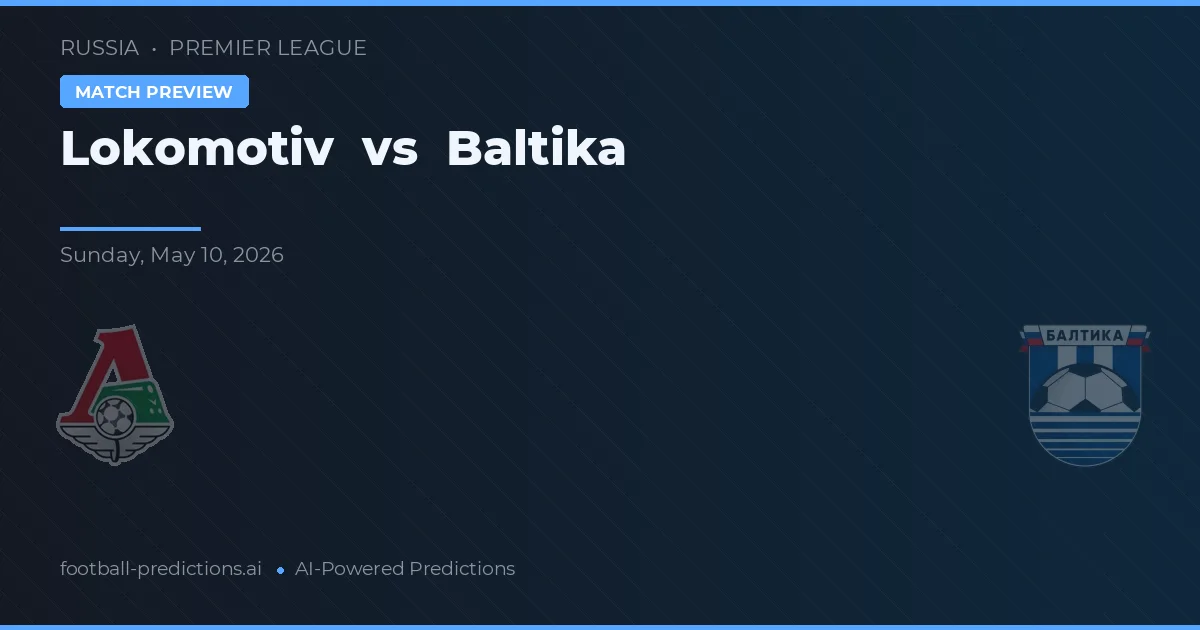 Łokomotyw Moskwa vs Baltika — typy i zapowiedź meczu