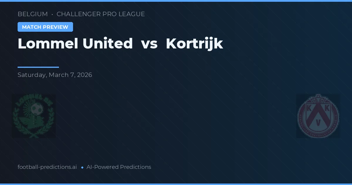 Lommel United vs Kortrijk — typy i zapowiedź meczu