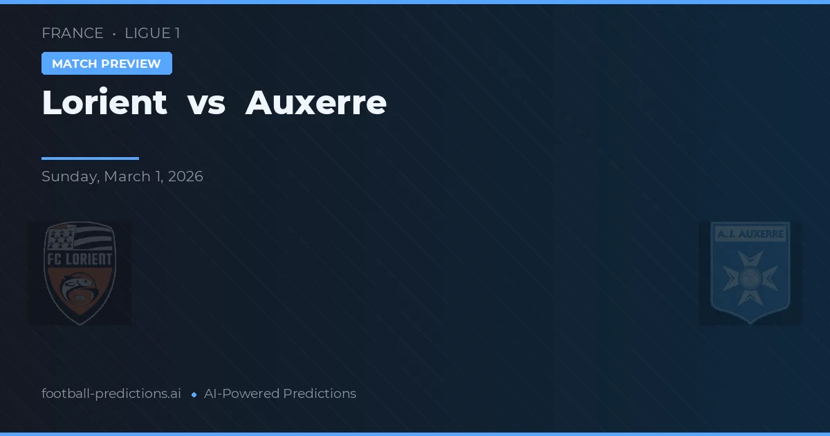Lorient vs Auxerre — typy i zapowiedź meczu