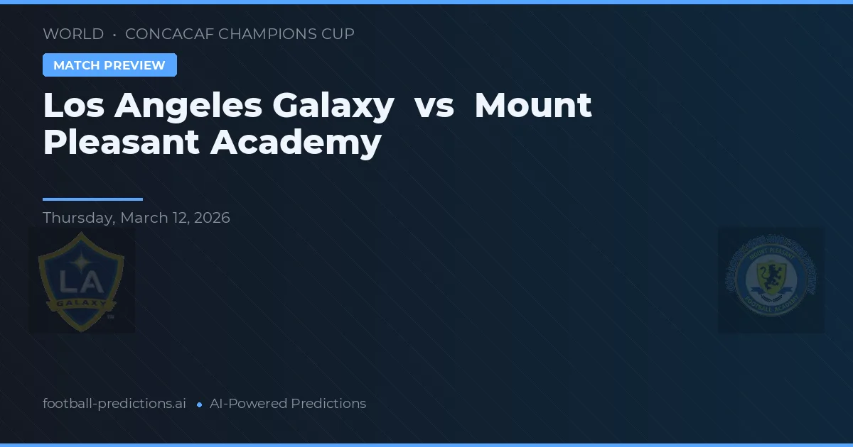 LA Galaxy vs Mount Pleasant Academy — typy i zapowiedź meczu