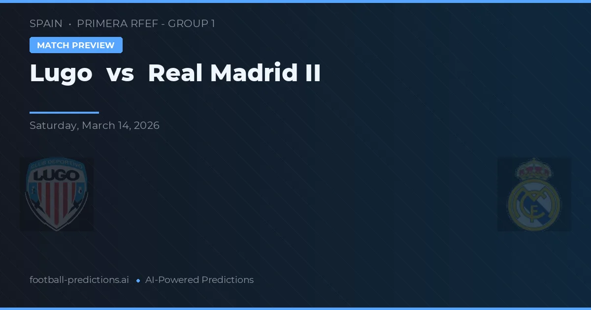 Lugo vs Real Madryt II — typy i zapowiedź meczu