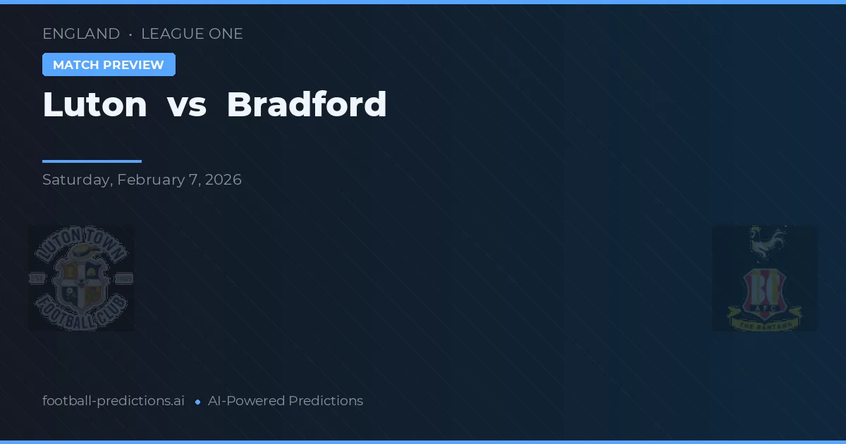 Luton vs Bradford — typy i zapowiedź meczu