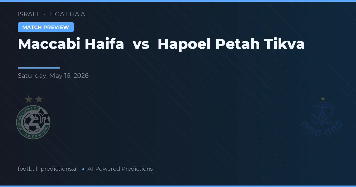 Maccabi Haifa vs Hapoel Petah Tikva — typy i zapowiedź meczu