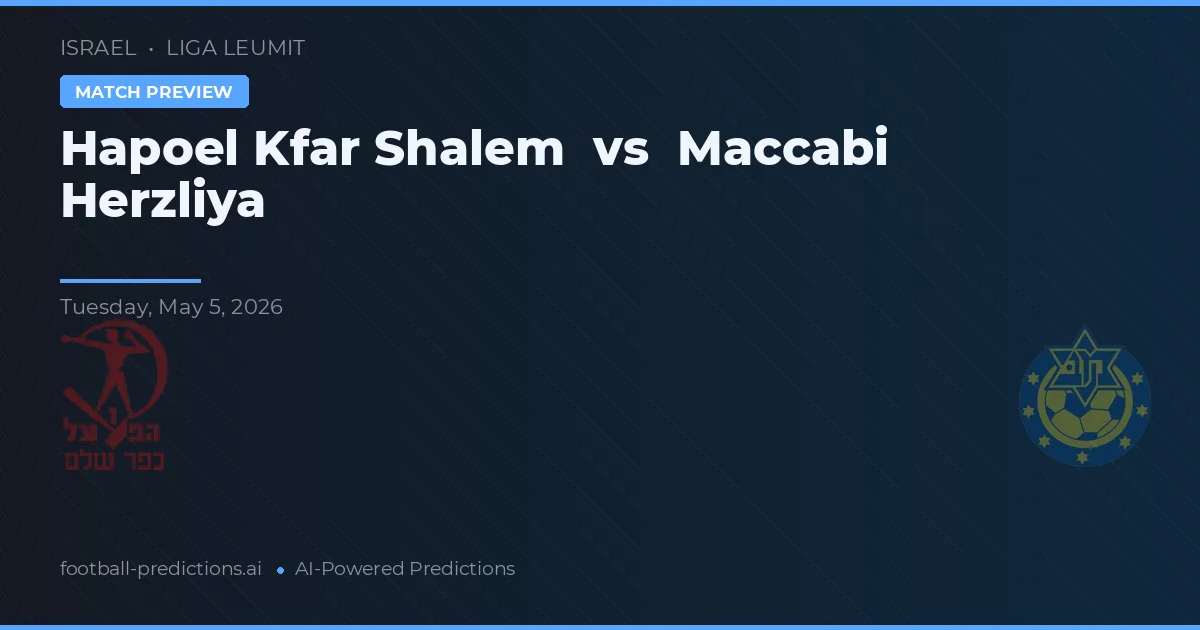 Hapoel Kfar Shalem vs Maccabi Hajzelija preview