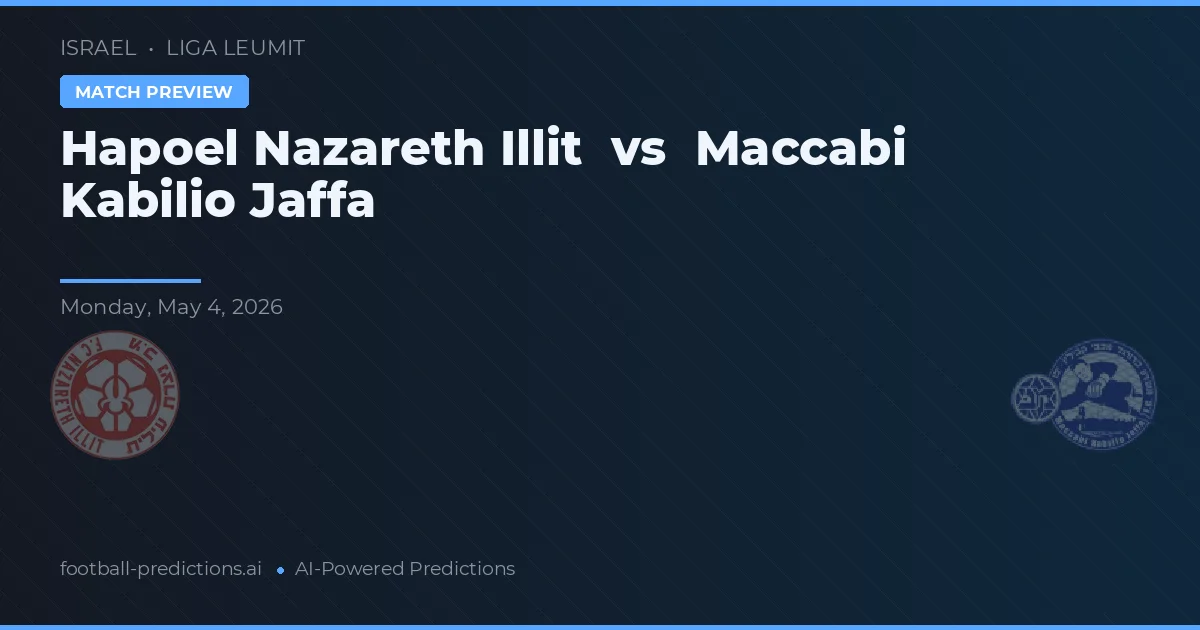 Maccabi Kabilio Jaffa vs Hapoel Nazareth Illit — typy i zapowiedź meczu