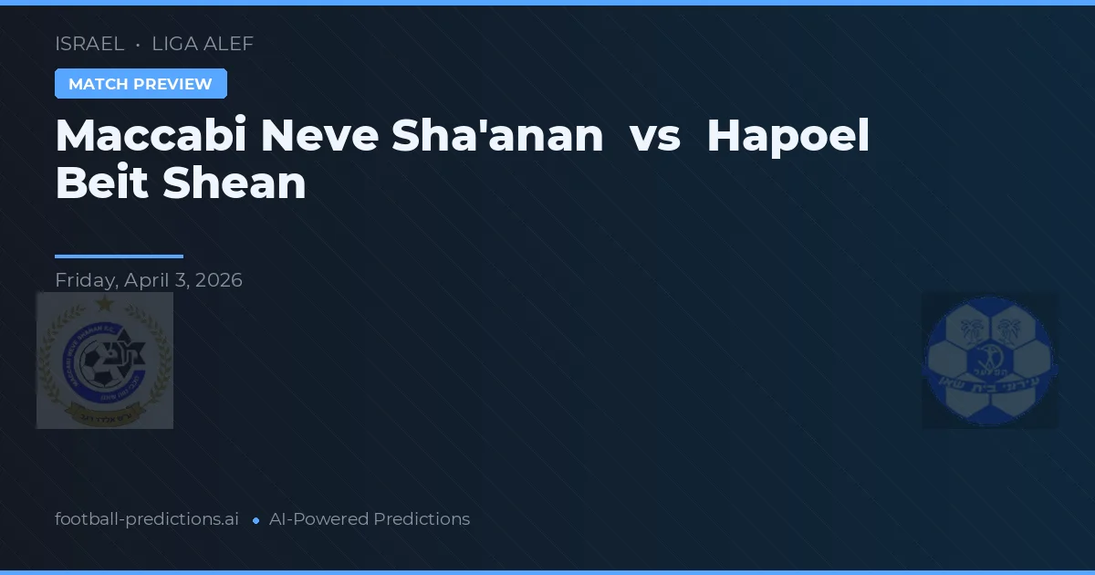 Maccabi Neve Sha'anan vs Hapoel Beit She'an — typy i zapowiedź meczu