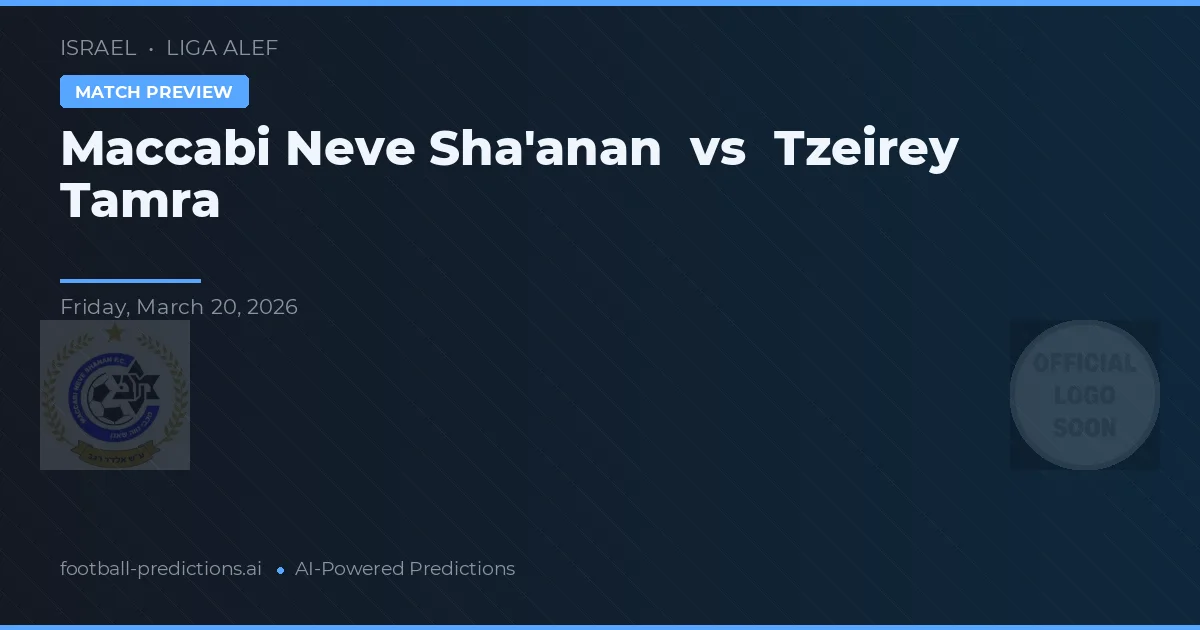Maccabi Neve Sha'anan vs Tzeirey Tamra — typy i zapowiedź meczu