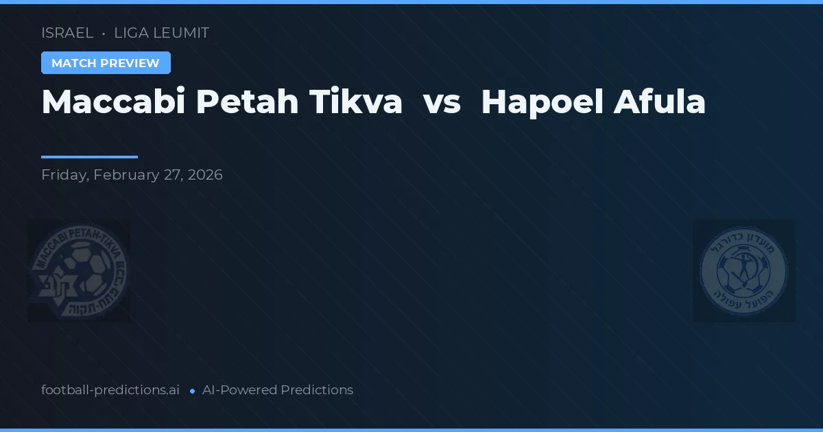 Maccabi Petah Tikva vs Hapoel Afula — typy i zapowiedź meczu