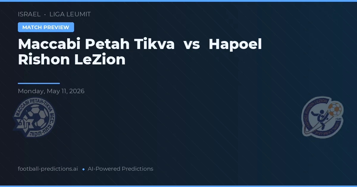 Maccabi Petah Tikva vs Hapoel Rishon LeZion — typy i zapowiedź meczu