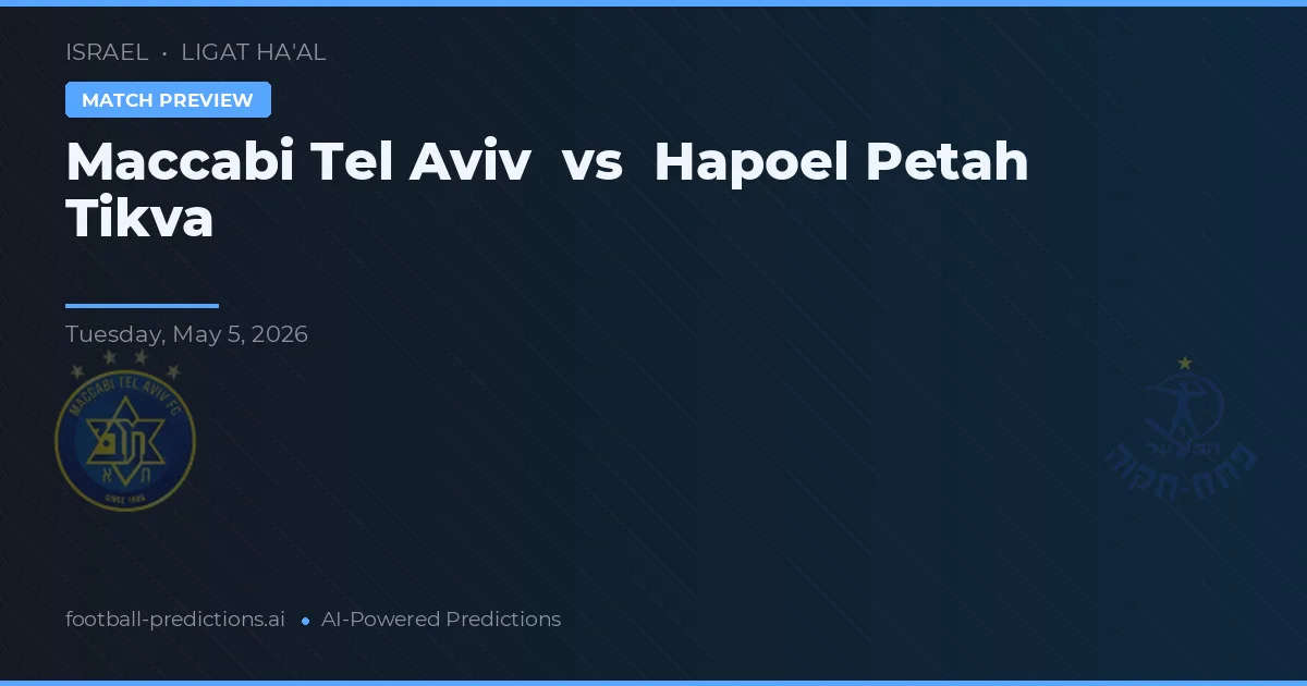Maccabi Tel Awiw vs Hapoel Petah Tikva preview