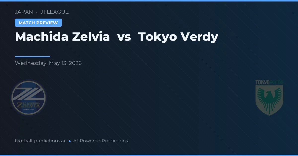 Machida Zelvia vs Tokyo Verdy — typy i zapowiedź meczu
