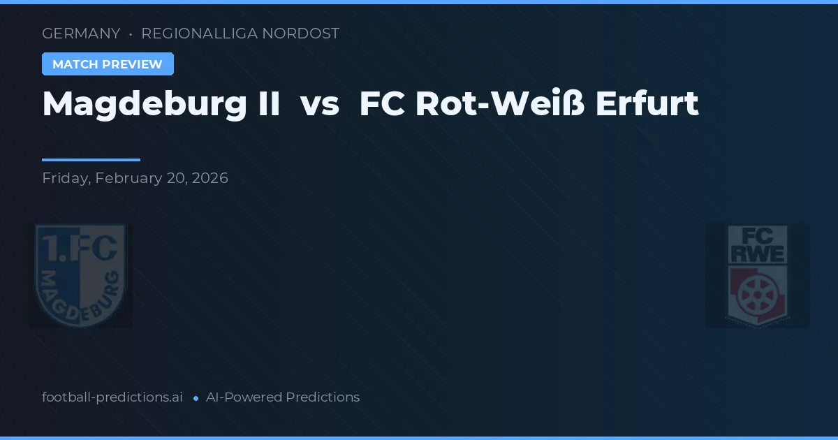 Magdeburg II vs FC Rot-Weiß Erfurt — typy i zapowiedź meczu
