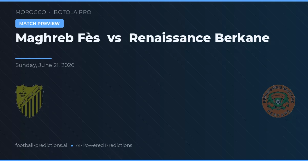 Maghreb Fès vs Renaissance Berkane — typy i zapowiedź meczu