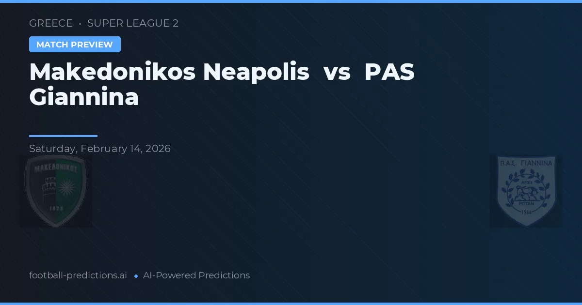 Makedonikos Neapolis vs PAS Giannina — typy i zapowiedź meczu